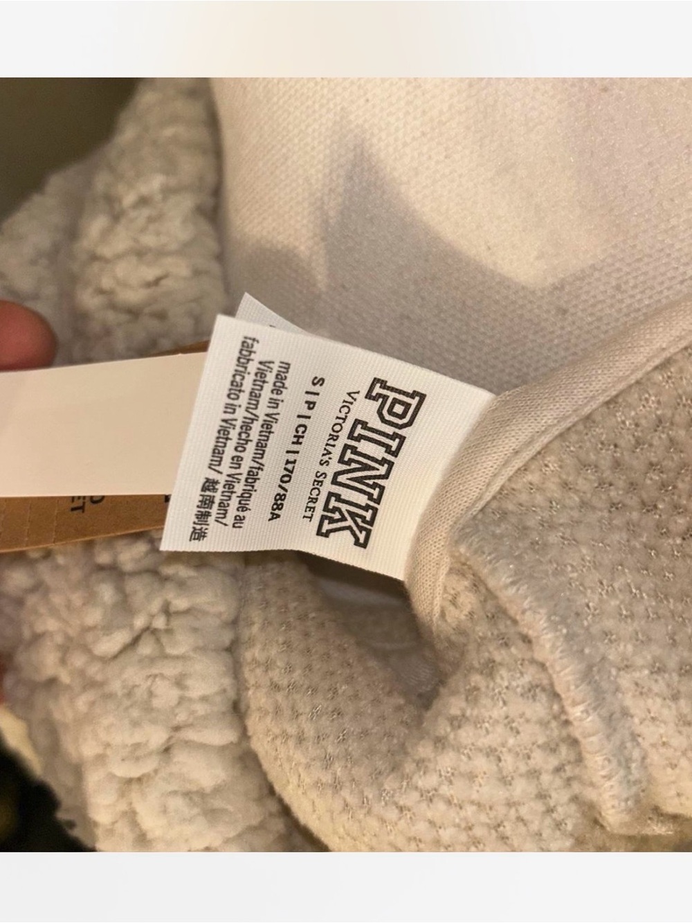 Victoria's Secret Cream Sherpa Half-Zip Hoodie - Picture 8 of 9